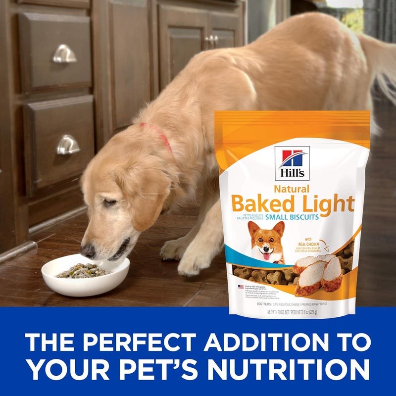 Hills Natural Baked Light Biscuits All Life Stages Great Taste Dog Treats Chicken small  mini breeds 8 oz Bag - Image 4