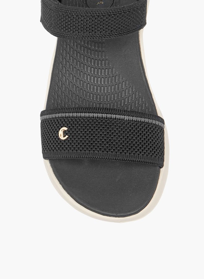 Le Confort Womens Knitted Sandals With Velcro Closure  - Image 3