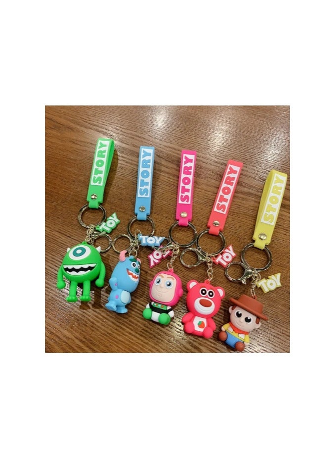 12-piece silicone keychain medallion, assorted colors available