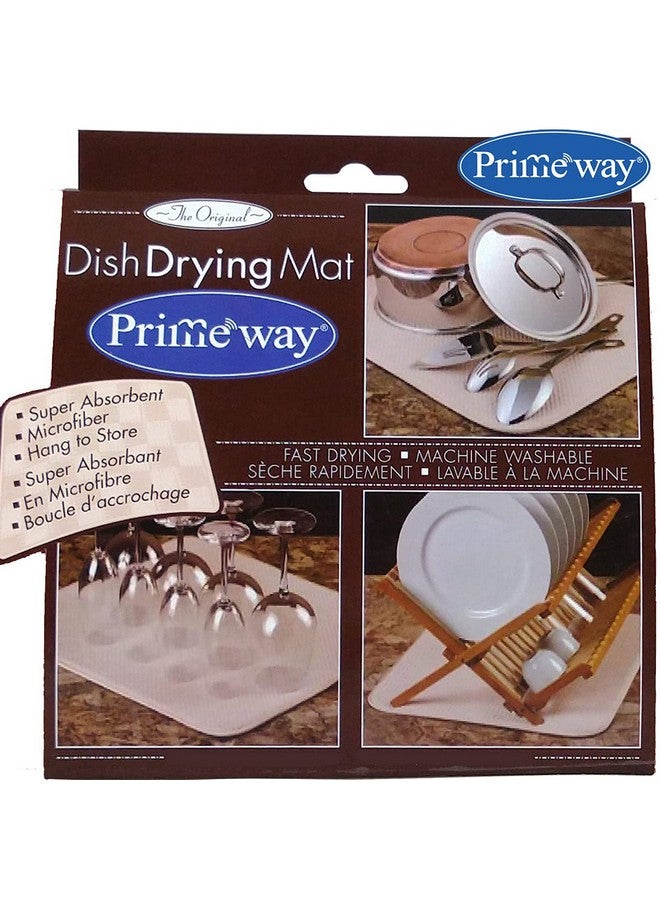 Primeway برايمواي® ميكروفايبر شديد الامتصاص للماء | حصيرة تجفيف الأطباق للمطبخ | حصيرة تجفيف الأدوات في الحوض | 40x45 سم | سمك 7 مم (مطبوع)  - Image 5