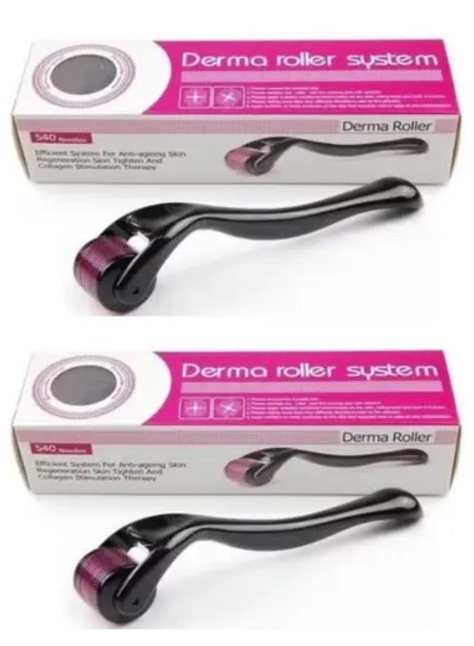 ديرما رولر ٌقطعتين من نظام ديرما رولر 540 إبرة (0.75 مم)
