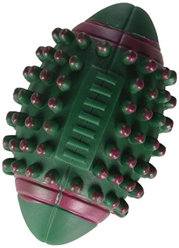 Boss Pet 52984 4 Vinyl Spiked Football Dog Toy with Squeaker - Image 1