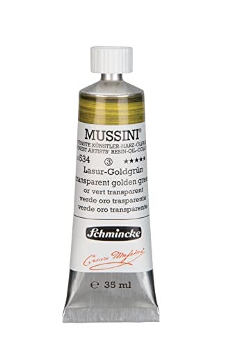 Schmincke - MUSSINI®, finest artist's resin oil colors, glaze gold green - 35 ml - Image 3