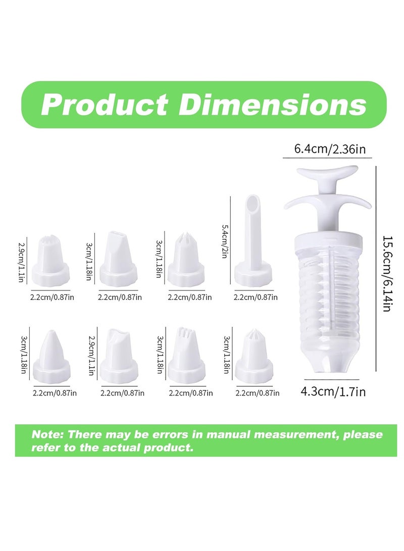 general Cake Decorating Gun, Cupcake Icing Piping Kit, Cake Decorating Kit with 8 Piping Tips, Cupcake Injector/Decorating Icing Set, White - Image 3