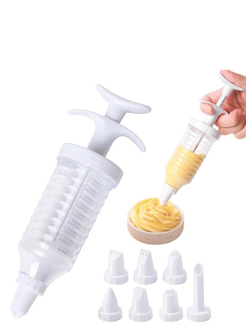 general Cake Decorating Gun, Cupcake Icing Piping Kit, Cake Decorating Kit with 8 Piping Tips, Cupcake Injector/Decorating Icing Set, White - Image 1