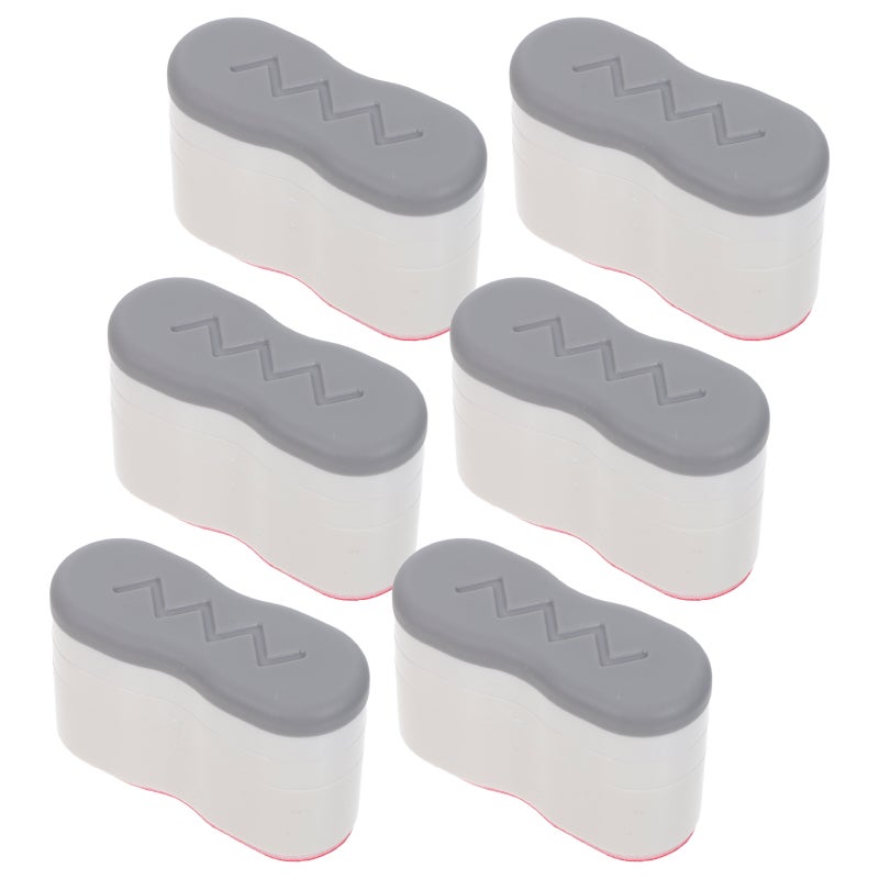 6Sets Toilet Seat Bumpers Adhesive Pads for Bidet Height Increasing and Noise Reduction Grey - Image 1