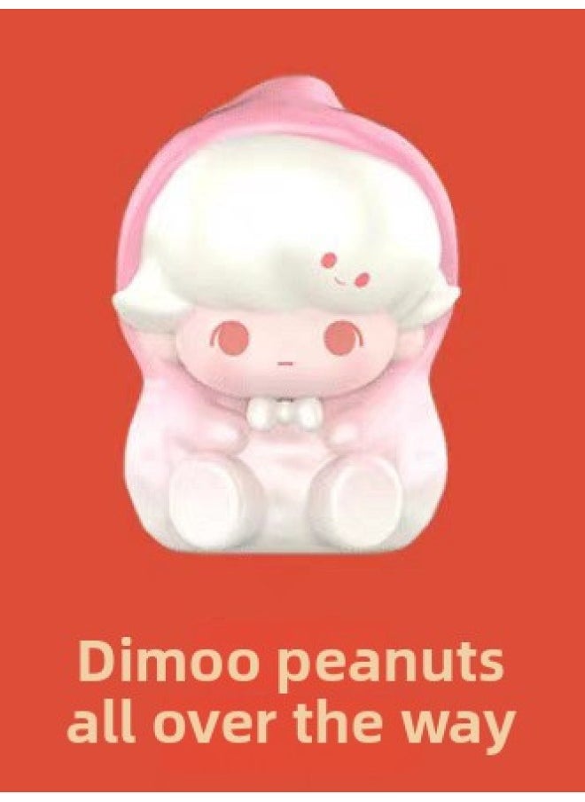 Authentic Bubble Mart Pop Maet Year Sitting Cute Good Luck Good Luck Series Doll Trendy Toy Ornaments-Color:Dimoo Is Full Of Peanuts  - Image 1