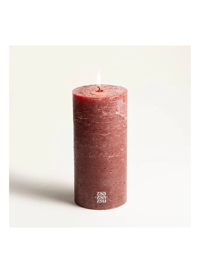 Zsa Zsa Zsu Deurne Burgundy Paraffin Candle 9x9x19 cm.