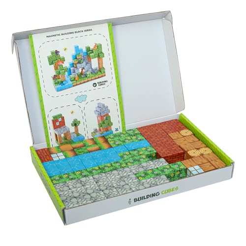Knick Knack Magnetic World Building Blocks Set | Mini Themed Magnetic Cubes for Kids Ages 3 and Up (99 Pieces) - Image 4