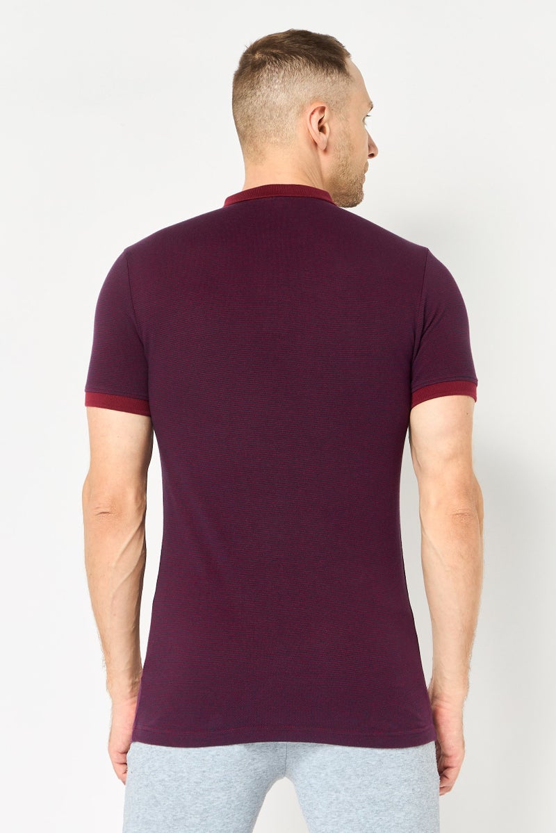 PUMA Men Slim Fit Short Sleeve Outdoor Polo Shirt, Plum - Image 4