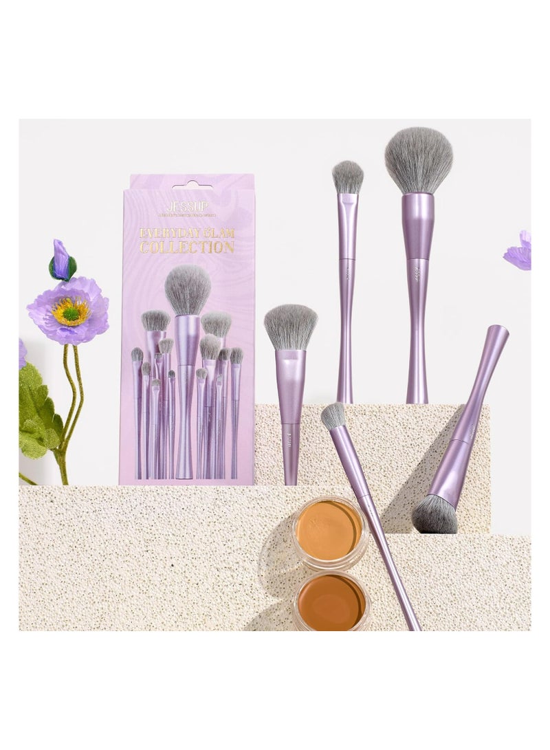 Jessup مجموعة فرش وجه فاخرة جيسوب 5 قطع باللون الأرجواني المثالي - Image 4