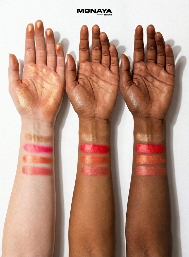 مونايا BHC002 لمعة نقيّة قابلة للدمج - هايلايت وبلاشر وكونتور - 4 ألوان - Image 5