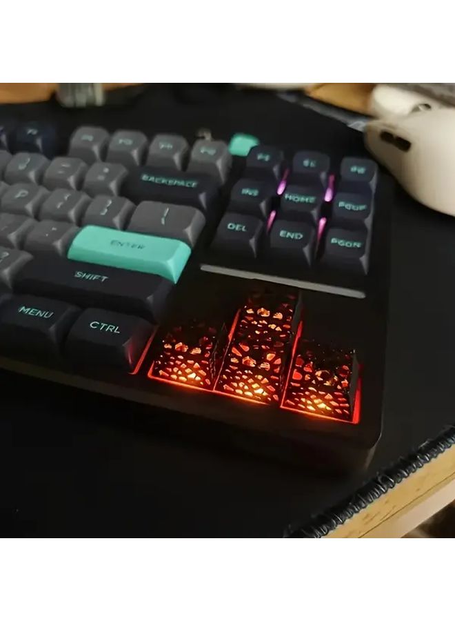 5 Pcs Black Hollow Keycaps Simple Personality Keyboard Decoration Birthday Gift - Image 1