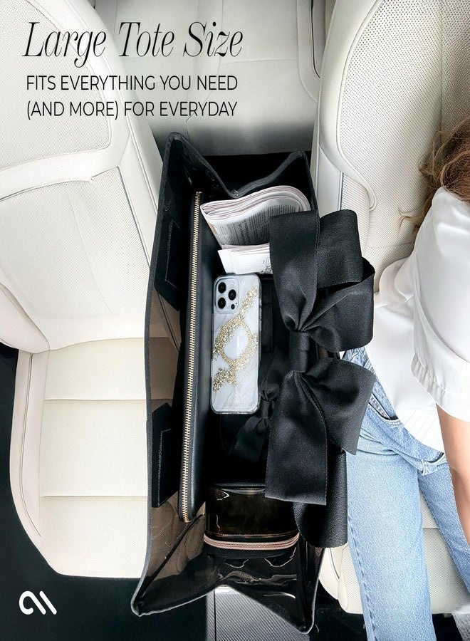 كايس مايت حقيبة شاطئ كيس-ميت إصدار خاص بفيونكة منتصف الليل - حقيبة شاطئ خفيفة الوزن مع جيب للهاتف للنساء - مقاومة للماء، مانعة للانقلاب، قابلة للطي والغسل - حقيبة مثالية لحمام السباحة والسفر والإجازات - كبيرة الحجم - Image 4