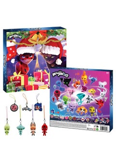 Miraculous Miraculous Ladybug Advent Kwami Calendar - 24 Days of Miniature Kwamis & Seasonal Charms - Christmas Countdown Calendar with Hooks & Ribbons, Festive Collectible Toys for Kids Holiday Joy  - Image 2