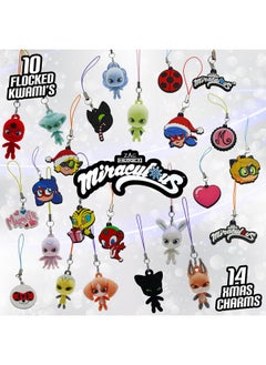 Miraculous Miraculous Ladybug Advent Kwami Calendar - 24 Days of Miniature Kwamis & Seasonal Charms - Christmas Countdown Calendar with Hooks & Ribbons, Festive Collectible Toys for Kids Holiday Joy  - Image 3