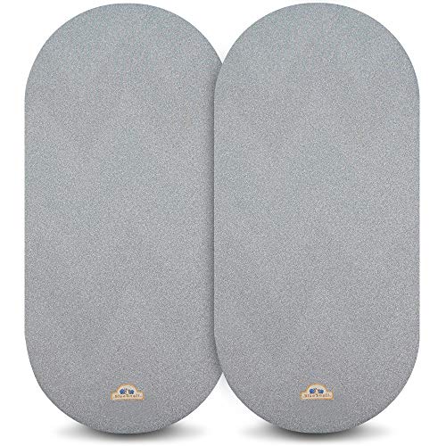 BlueSnail 2pk Soft Stretchy Bassinet Sheets Gray 32 x 16