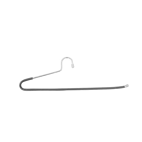 Amenshree 12 Steel Saree Hangers with Grey Virgin PVC Tube Coating for Wardrobe, Pants and Sarees, Pack of 12, Anti Slip, Chrome Plated, Rust Proof - Image 5