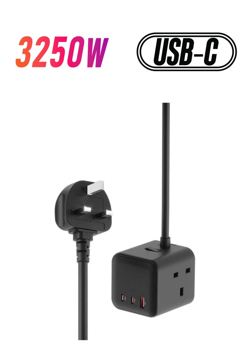 Generic 3250W Multi-Port GaN Power Cube Charger - Black  - Image 1