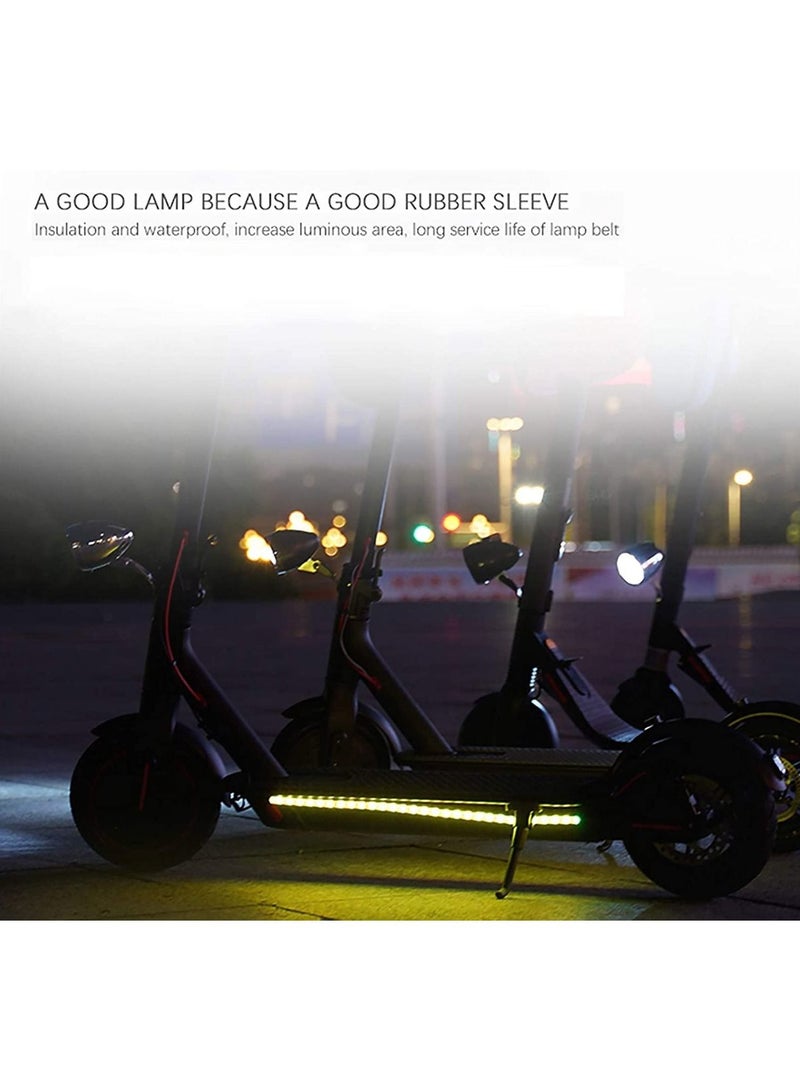 سيوسي شريط إضاءة LED للسكوتر الكهربائي ، عبوتان من مصباح ملون قابل للطي لركوب الدراجات الليلية مقاوم للماء وملحقات زينة لوح تزلج للسلامة Xiaomi M365 / pro ، من أجل Ninebot / لسكوتر Mercane ذو العجلات العريض - Image 2