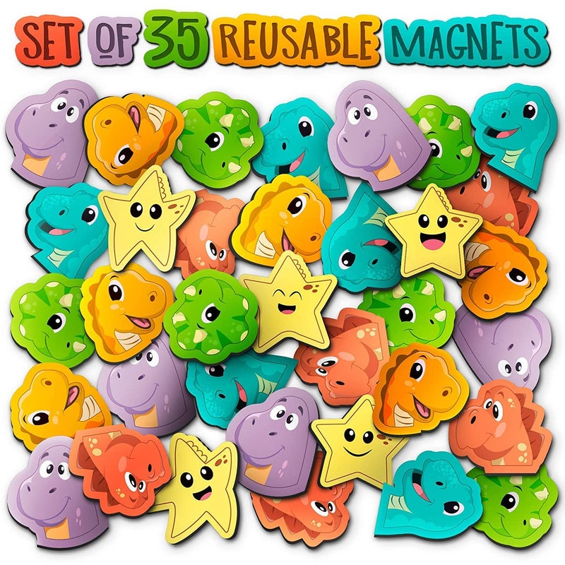 بوتسكا PUTSKA Dinosaurs Theme Potty Training Magnetic Stickers - Image 1