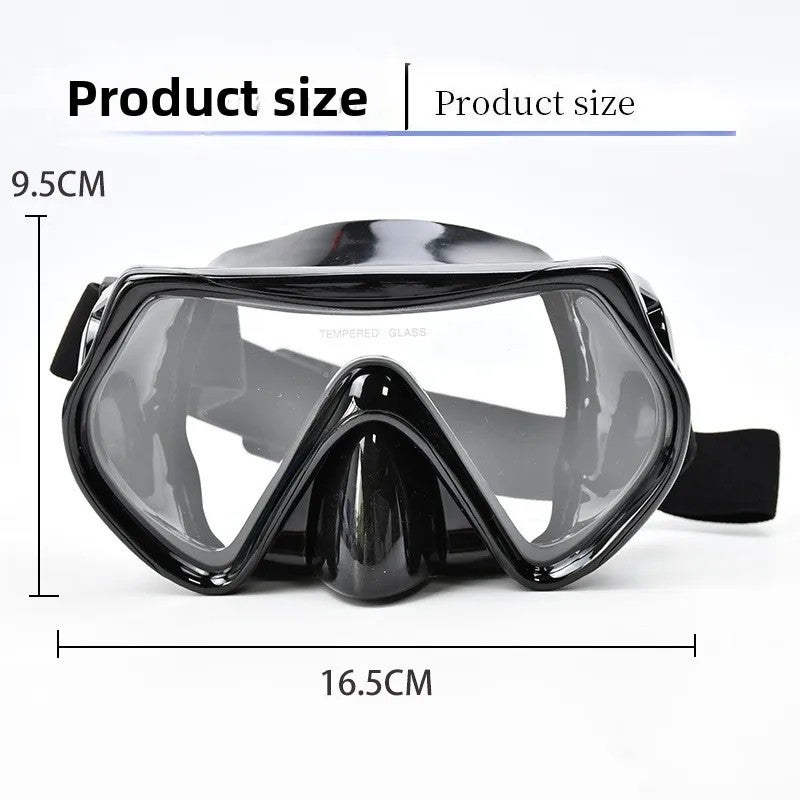 Bluejw 2026New Cloth Strap Dive Mask HD Tempered Glass Diving Goggles Webbing Headband Style Adjust Tightness Snorkeling Masks - Image 3