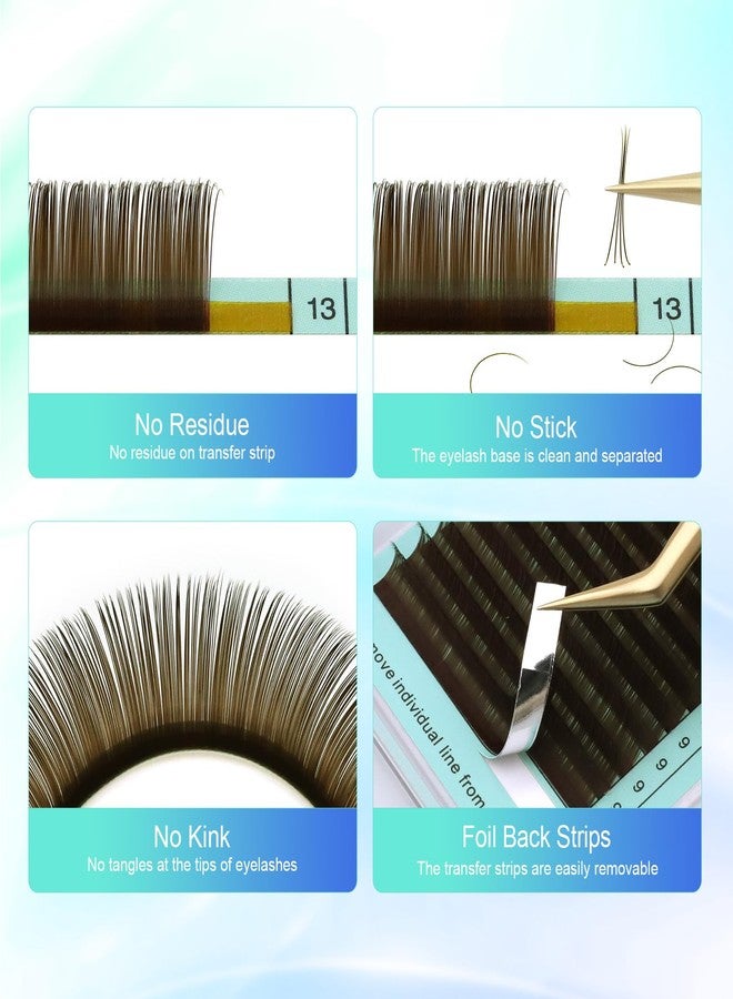 NAGARAKU Natural Brown Color Eyelash Extensions 0.10mm D curl 7-15mm Mix Tray Individual Lashes Classic Faux Mink Volume 20 rows Soft Eyelash Supplies - Image 5