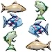 Ou Rui 6Pcs Fish Balloons for Gone Fishing Birthday Party Decoration Realistic Carp Salmon Rainbow Fish Balloons for Lets Go Fishing Party Fishman Baby Shower - Image 2