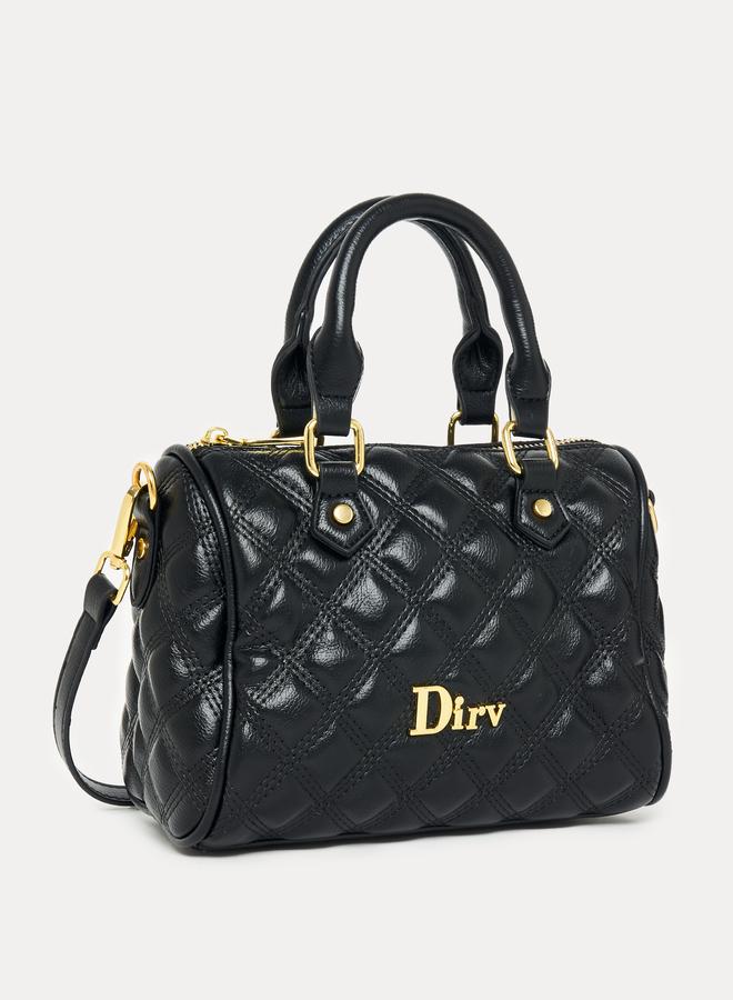 Styli Quilted Handbag with Metal Accent - Image 1