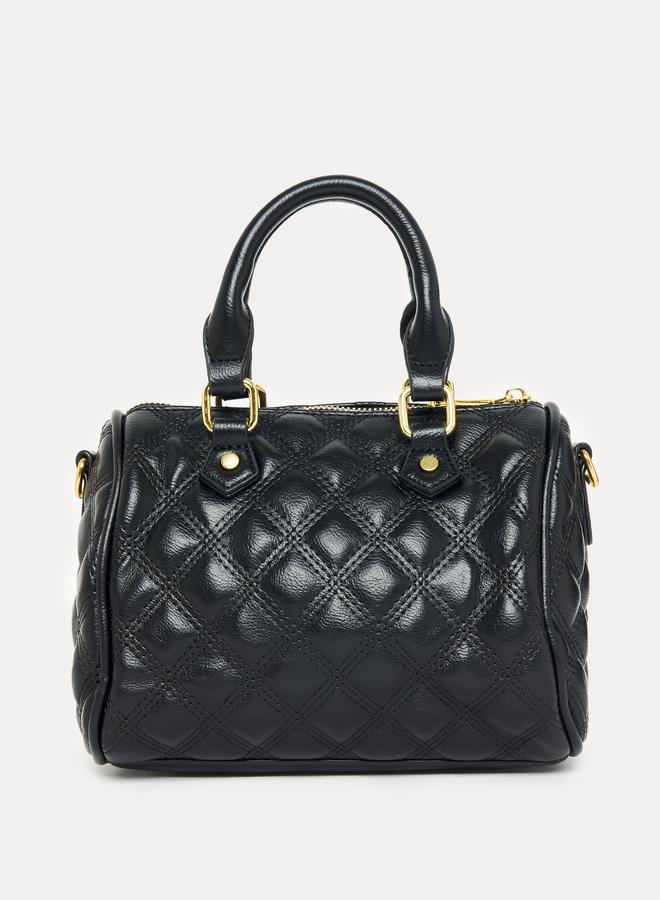 Styli Quilted Handbag with Metal Accent - Image 5