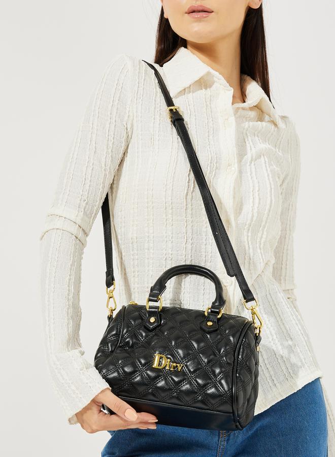 Styli Quilted Handbag with Metal Accent - Image 2