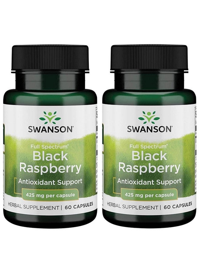 Swanson Full Spectrum Black Raspberry Antioxidant Flavonoid Support 425 Milligrams 60 Capsules (2 Pack) - Image 1