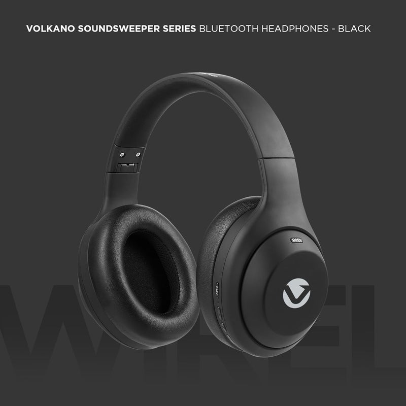 Volkano Sound Sweeper Series Active Noise Cancelling Bluetooth Headphones - Black - Image 5