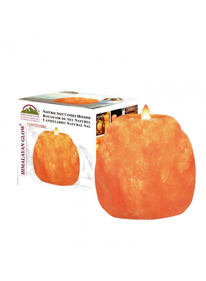 Himalayan Glow Himalayan Glow Hand Carved Himalayan Salt Candle Holders, Home Decor Item great as a Night light  - Image 1