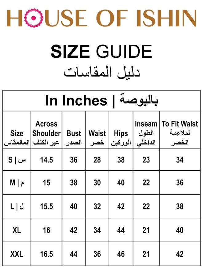 ISHIN Women'S Navy Blue Polyester Blend Self Design Full Length Palazzo Kurta Set - Image 4