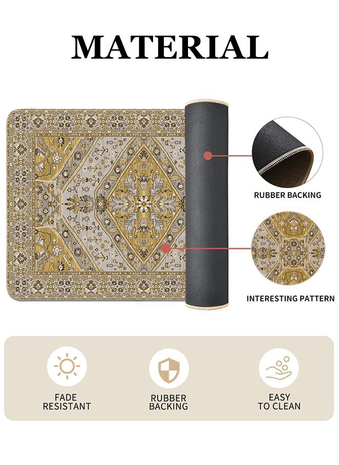 Generic 2 PCS Kitchen Floor Mats Rugs Set, Cushion Floor Carpet, Waterproof, Oil Resistant and Anti-Fatigue PU Standing Mat for Kitchen, Floor, Office, Sink, Laundry 45*75CM+45*120CM  - Image 2