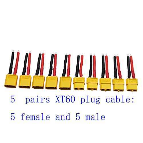 Blomiky XT60H 5 Pairs Female and Male 14AWG Silicon Wire Extention XT60 Plug Connector for RC Cars Drone Lithium Battery XT60 Plug 5 - Image 5