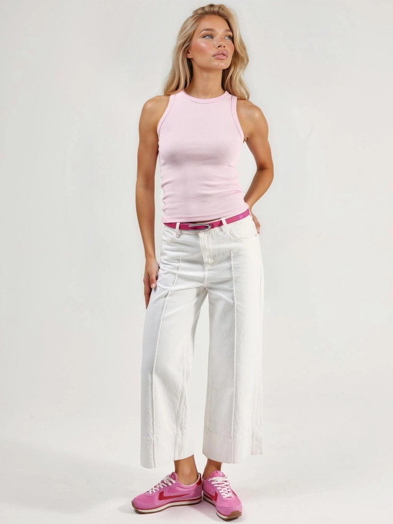 BUSEM Ribbed Crew Neck Sleeveless Tank Top - Image 4