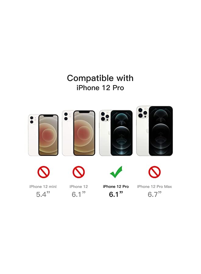 Jetech 3 in 1 Case for iPhone 12 Pro 6.1-Inch, with 2-Pack Screen Protector and 2-Pack Camera Lens Protector, Non-Yellowing, Full Coverage Tempered Glass Film, Shockproof Bumper Phone Cover (Clear) - Image 4