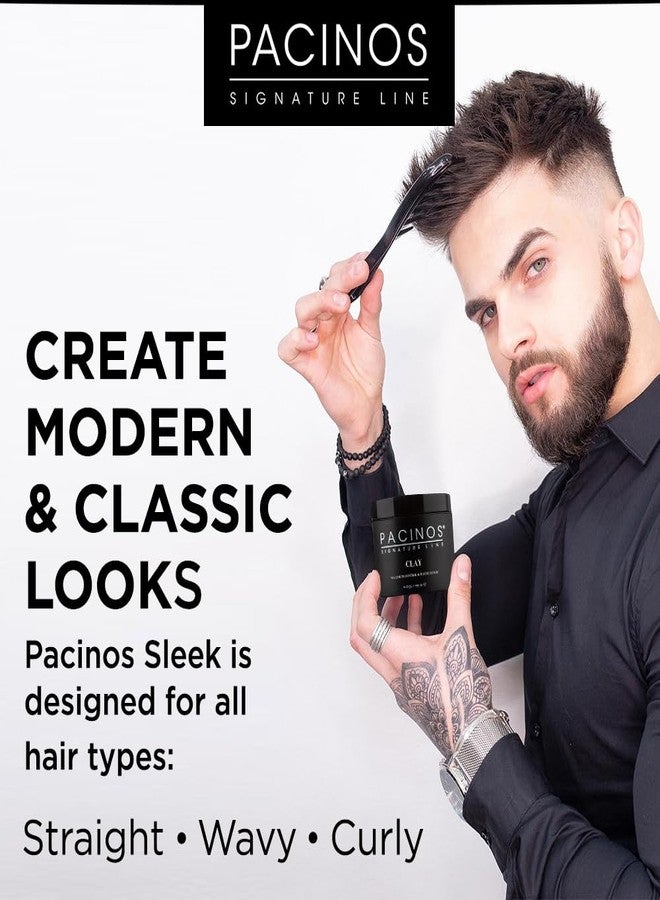 Pacinos SLEEK High Shine Flexible Pomade for Men - Long-Lasting Styling for Medium to Longer Hair - Wet Look with All-Day Hold - 4 oz - Image 4