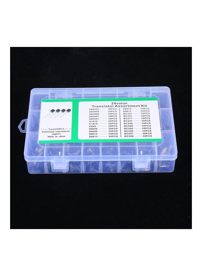 24 Values 840-Piece Transistor Multicolour 19.50x3.50x13.00cm - Image 2