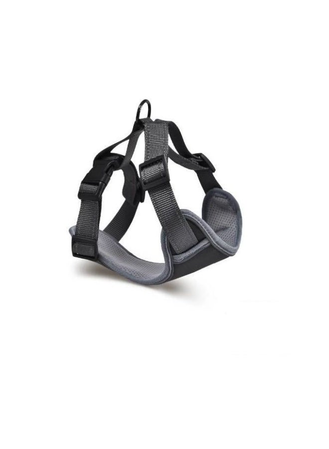 naomi large black & gray dog harness