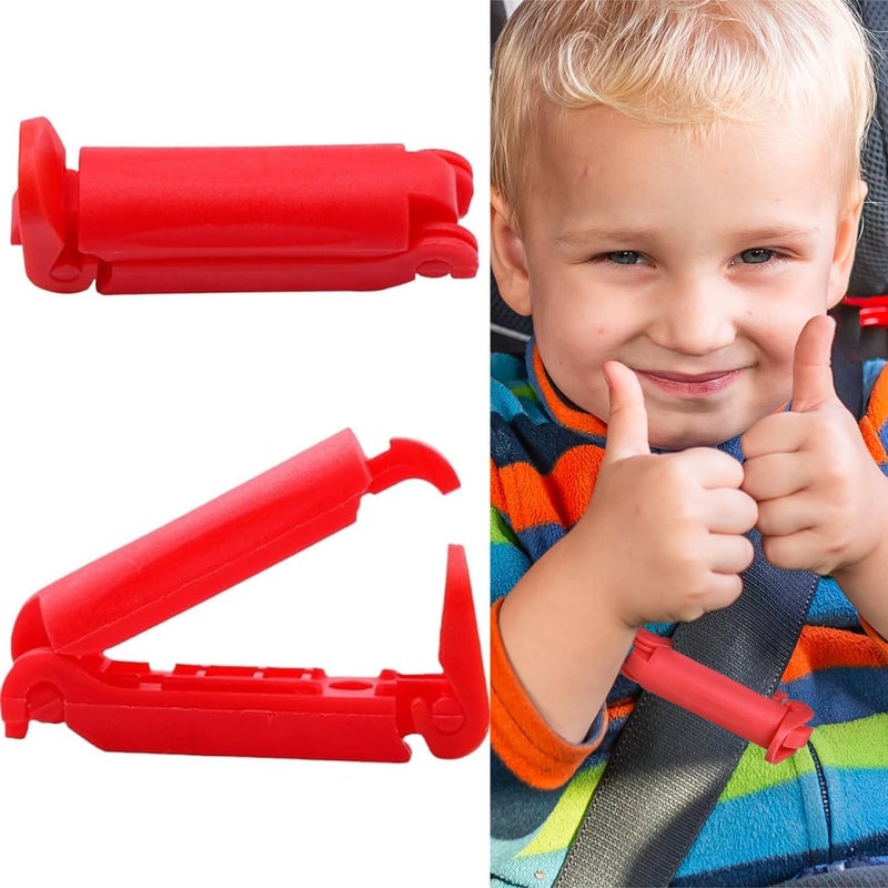 DILUSILK 2 PCS Car Seat Belt Clip Adjusters for Kids - Safety Locking Clips - Image 1