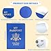 XIISVINT 30 Pcs Blank Passport Notebook Blue Passport Book Fake Passport Travel Journal Sticker Collection Book for Kids School Projects World Travel Pretend Activity Party Favors 551x39 Inch - Image 3
