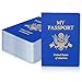 XIISVINT 30 Pcs Blank Passport Notebook Blue Passport Book Fake Passport Travel Journal Sticker Collection Book for Kids School Projects World Travel Pretend Activity Party Favors 551x39 Inch - Image 2