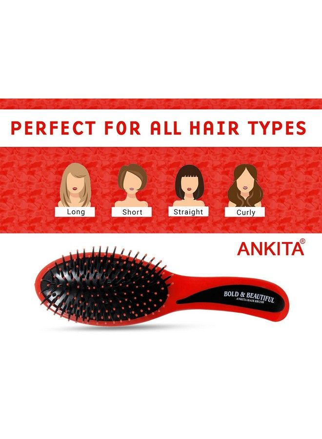 Ankita Hair Brush With Nylon Bristle Allpurpose (Ap120) By Chhavi Creation - Image 4