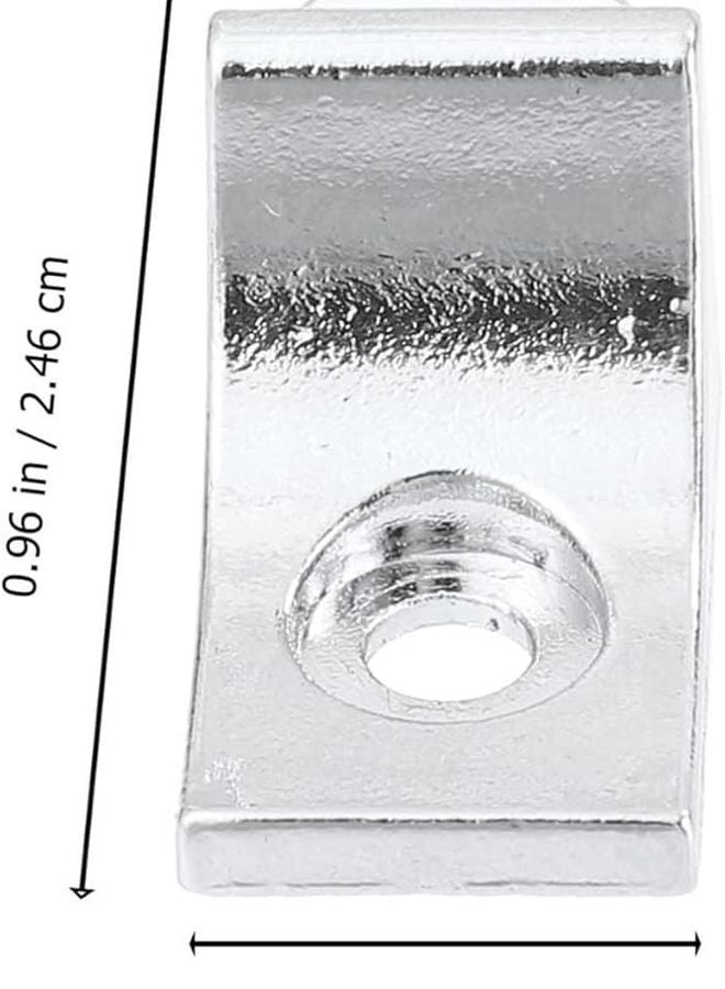 Tehaux Zinc Alloy Corner Shelf Brackets 10Pcs with Suction Cups for Wall Mounted Glass Shelves - Image 3