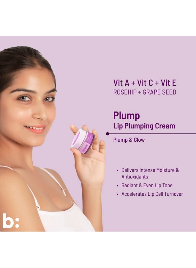 Biocule Plump Lip Plumping Cream For Soft Plump & Glowing Lips ; With Vitamin A Vitamin C & Vitamin E From Rosehip & Grapeseed ; For Men & Women ; 100% Natural 15G  - Image 3