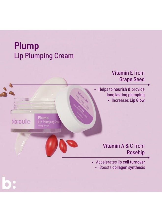 Biocule Plump Lip Plumping Cream For Soft Plump & Glowing Lips ; With Vitamin A Vitamin C & Vitamin E From Rosehip & Grapeseed ; For Men & Women ; 100% Natural 15G  - Image 4