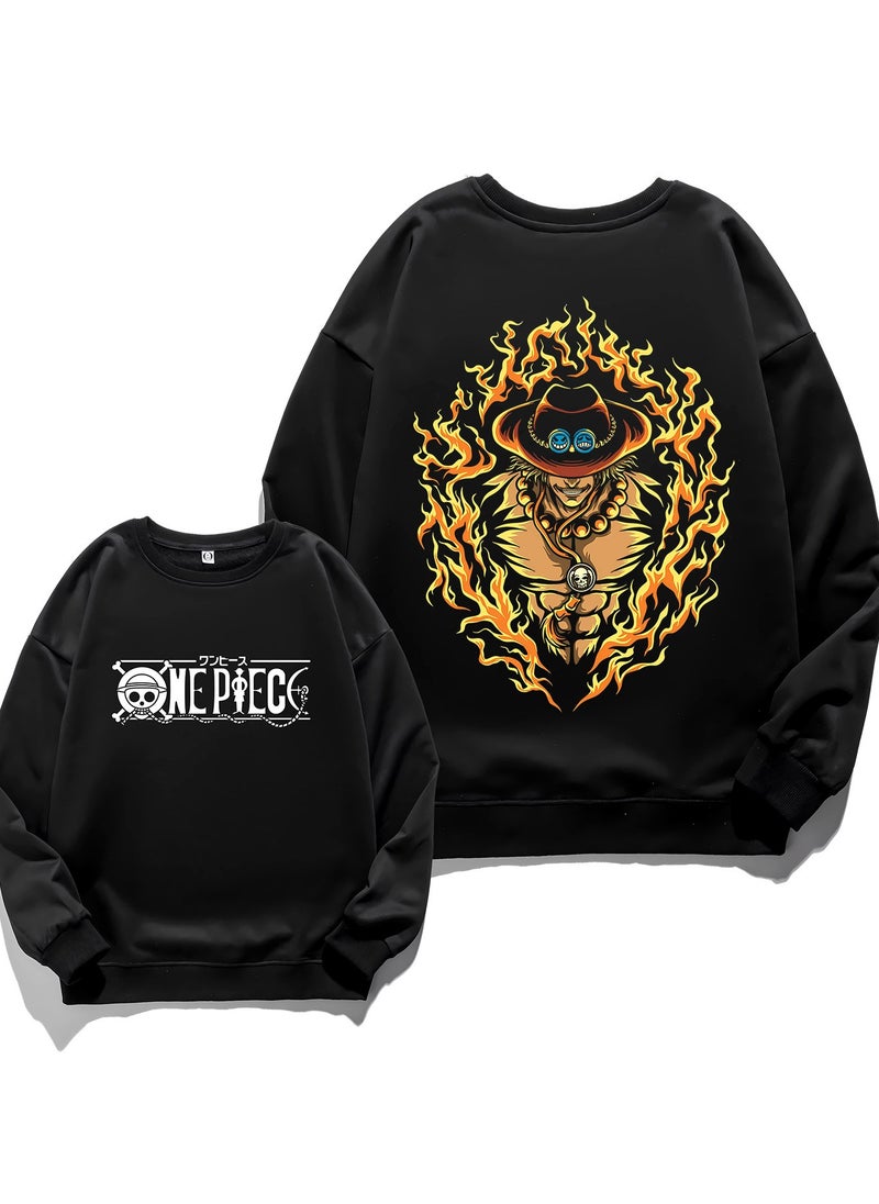KUYING New One Piece Retro Washed Round Neck Hoodie  - Image 1